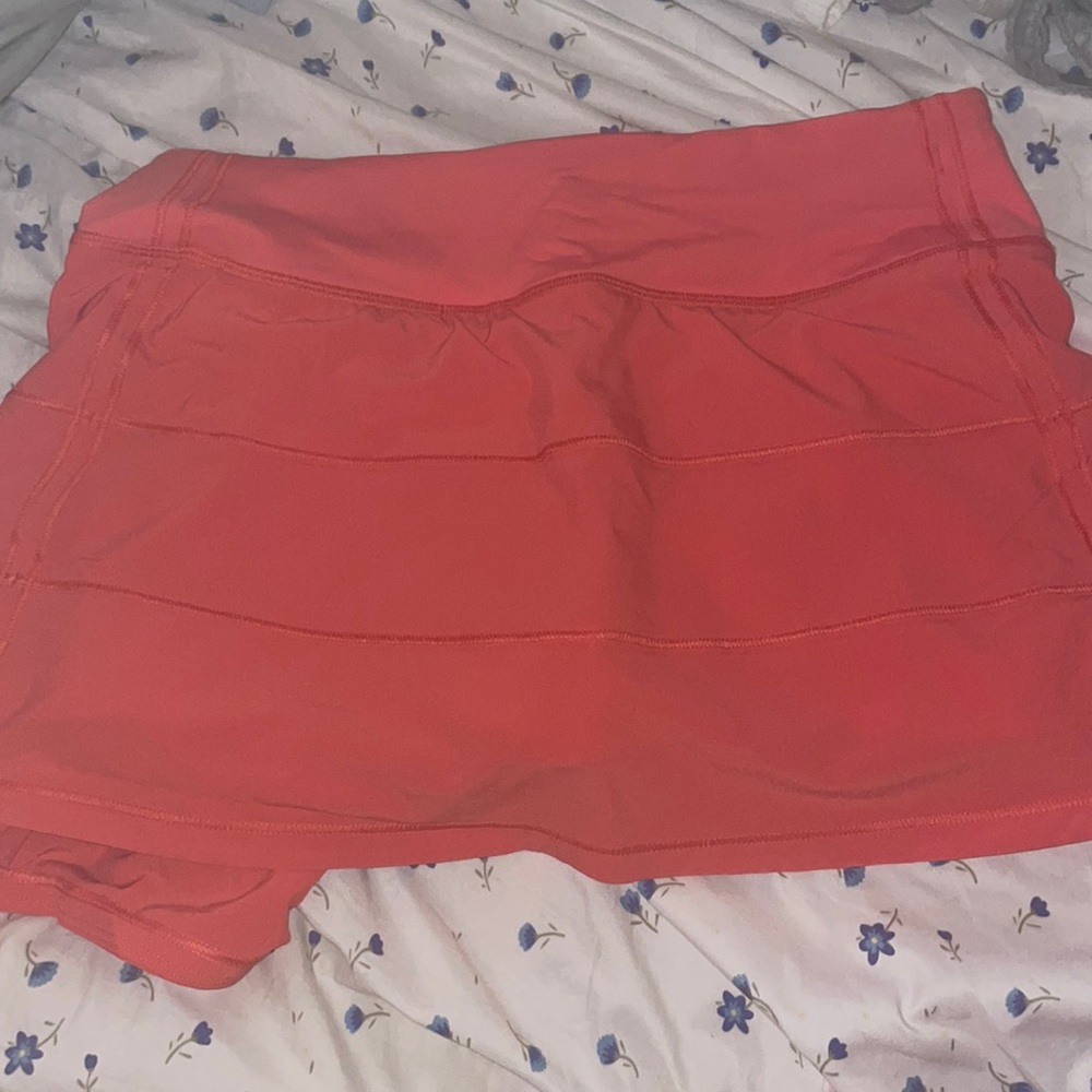Lululemon Pace Rival Mid Rise Tennis Skirt - Warm Coral